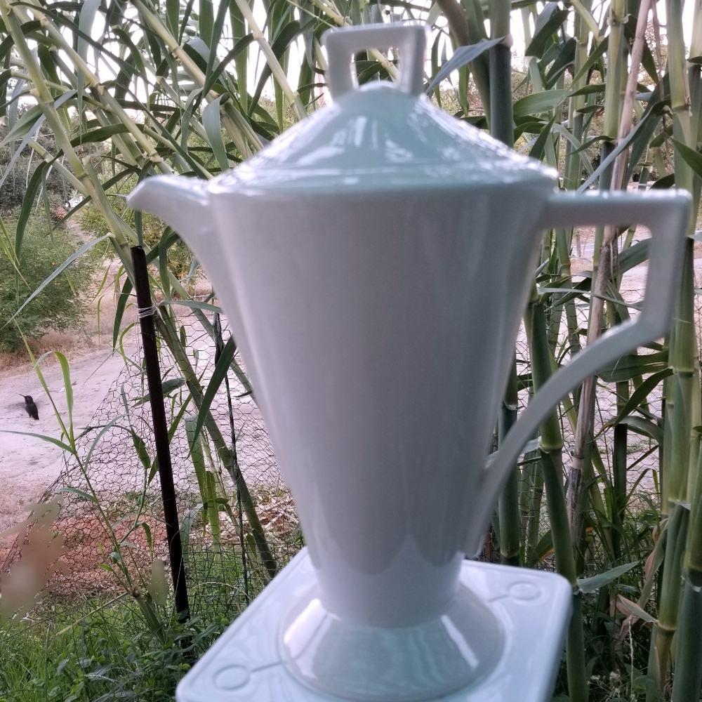 Vintage large ceramic Art Deco pitcher